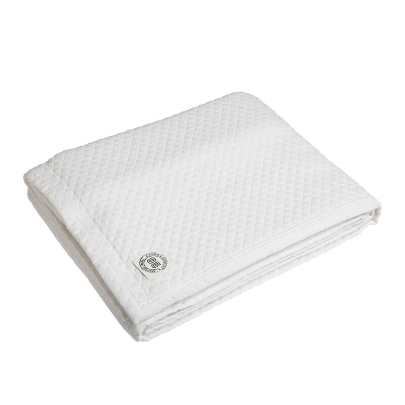 witte fijn geruite bedsprei met town & country labeltje