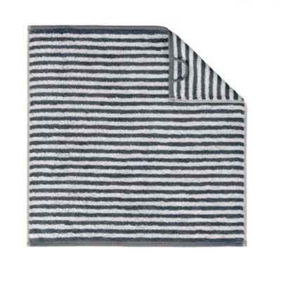 gestreepte keukendoek in antraciet/wit