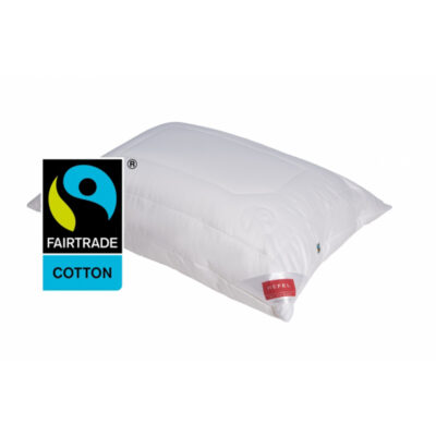 tencel kussen met fairtrade logo