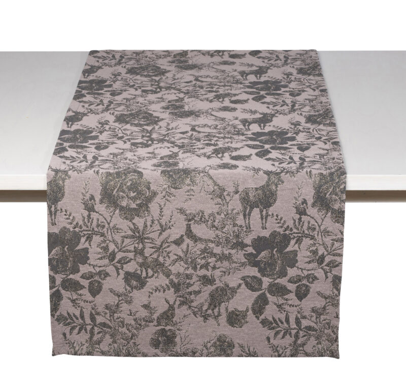 glamour tafellaken kerstmis in natuur print