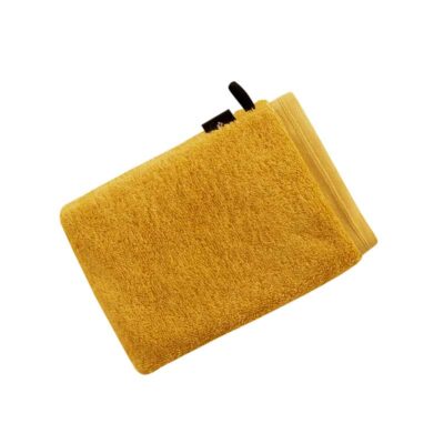 geel washandje met lus