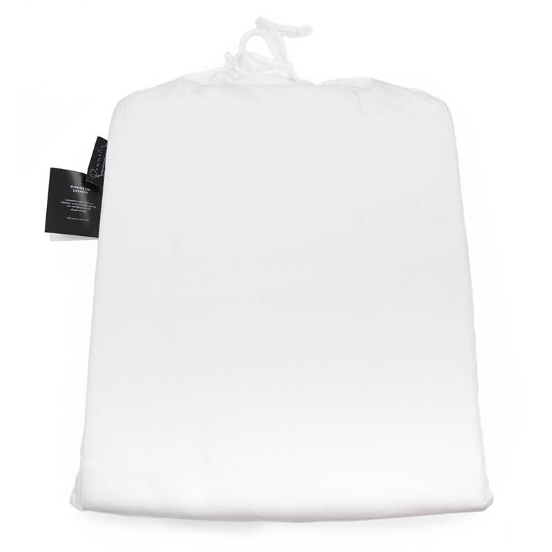 witte dekbedhoes in stonewashed stoffen tas