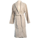 beige badstof dames badjas