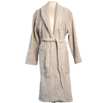 beige badstof dames badjas