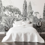 bed met witte bedsprei