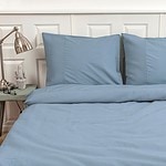 blauw dekbedovertrek wafelstructuur