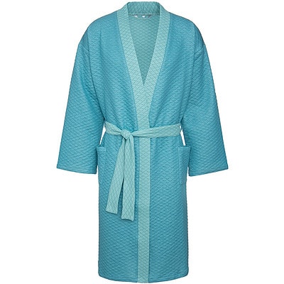 zomer badjas heren/ dames (unisex) in blauw