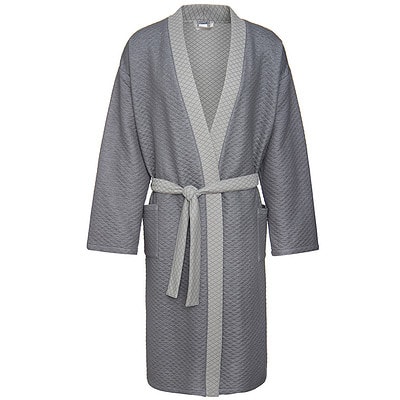 zomer badjas heren/ dames (unisex) in antraciet