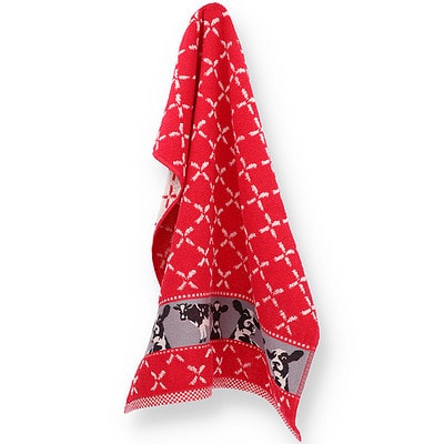 bunzlau castle keukentextiel rood met koe
