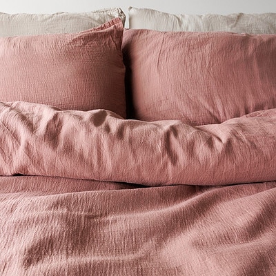 roze gekleurd mousseline dekbedovertrek