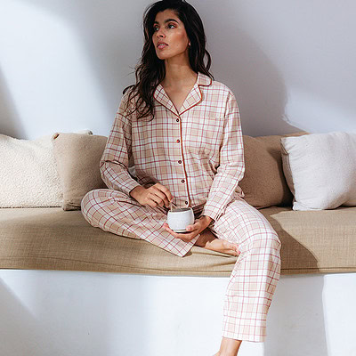 flanel pyjama met ruit