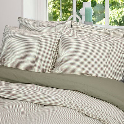 geruit dekbedovertrek kleur olive