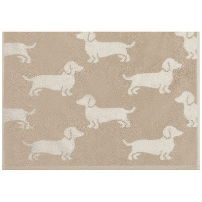 honden handdoeken beige met teckeltjes
