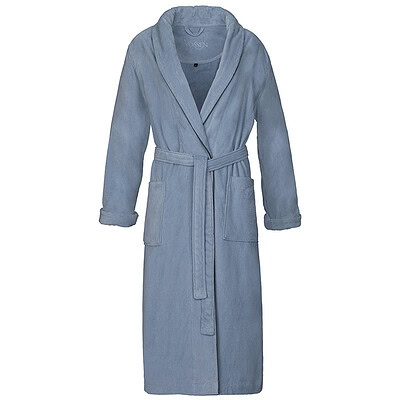 blauwe katoenen badjassen dames sale vossen