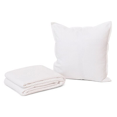 bedsprei en sierkussen liva wit