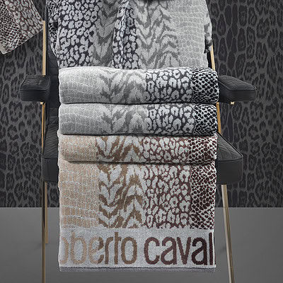 roberto cavalli gastendoeken dierenprint