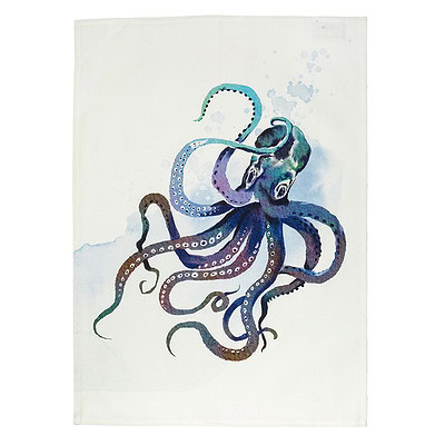 theedoek met octopus erop
